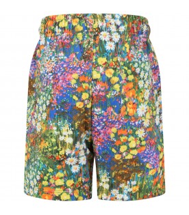 Multicolor shorts for girl with floral print