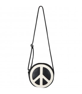 Black bag for girl with peace symbol