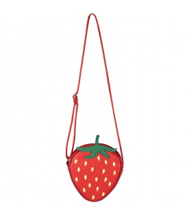 Red bag for girl with strawberry