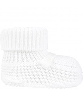White baby bootee for babies