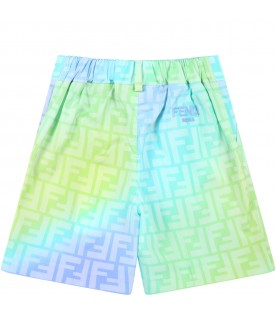 Multicolor shorts for baby boy with FF