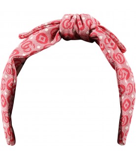 Red headband for girl with GG
