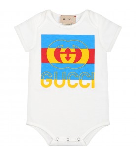 Set bianco per neonato con logo GG
