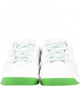 White sneakers for boy with logo GG