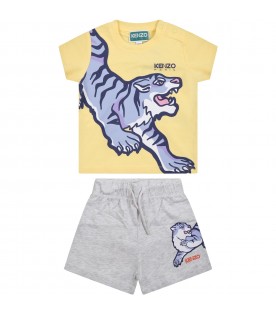 Multicolor set for baby boy with tiger