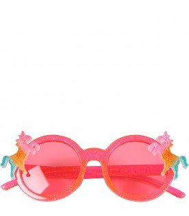 Pink sunglasses for girl with unicorns