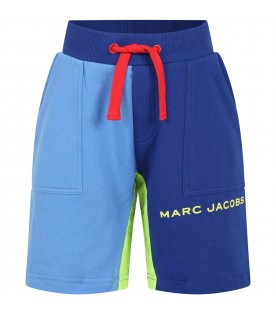 Multicolor shorts for boy with logo