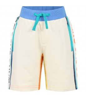 Multicolor shorts for boy with multicolor logo