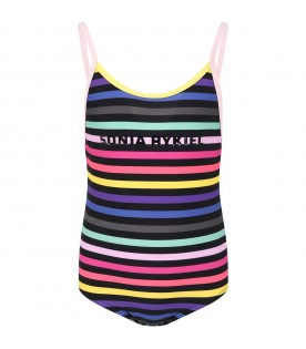 Multicolor swimsuit for girl avec logo
