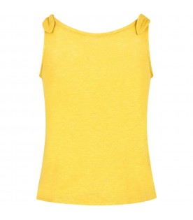 Yellow t-shirt for girl with logo