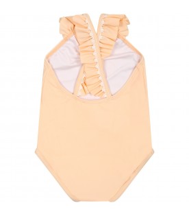 Pink swimsuit for baby girl
