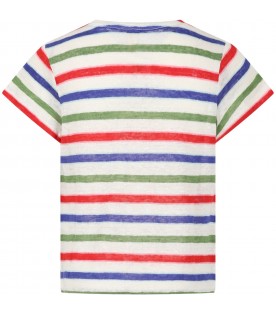 Multicolor striped  t-shirt for girl