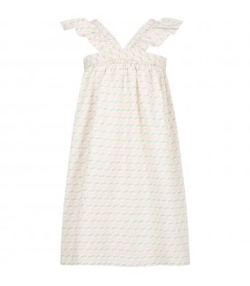 White dress for baby girl with cherries
