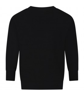 Black sweatshirt for boy with logo