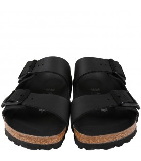 Black sandals "Arizona BS" for woman with logo