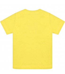 Yellow t-shirt for baby boy with print