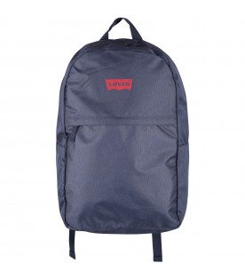 Blue backpack for boy with logo