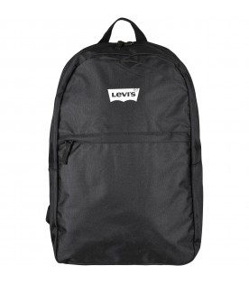 Black backpack for boy with logo