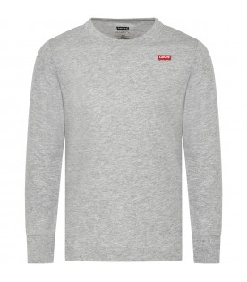 Grey t-shirt for boy with logo