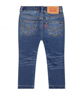 Blue jeans for baby boy with logo