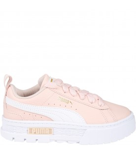 Pink sneakers for girl with logo