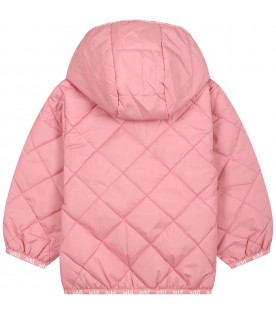 Pink quilted jacket for baby
