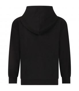 Black sweatshirt for boy with  logo