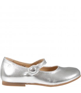 Silver ballerinas for girl