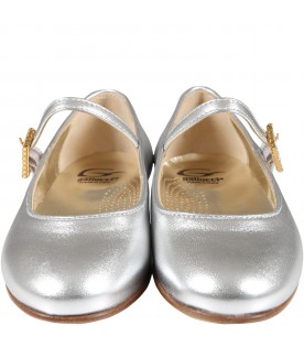 Silver ballerinas for girl