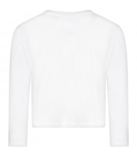 White  t-shirt for boy with logo