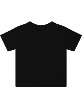 Black t-shirt for baby boy with Teddy Bear
