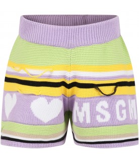 Casual violet shorts for girl