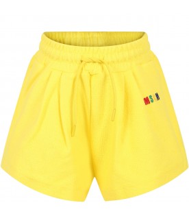 Casual yellow shorts for girl