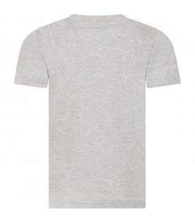 Grey  t-shirt for boy with logo