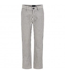 Multicolor trousers for boy with logo
