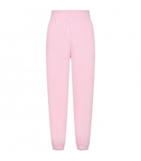 Pink trousers for girl with iconic wink and star