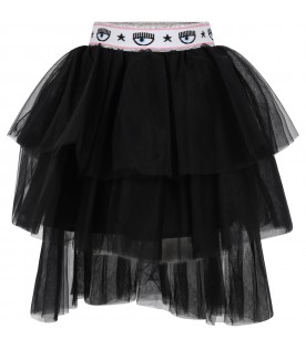 Black skirt for girl with iconic winks