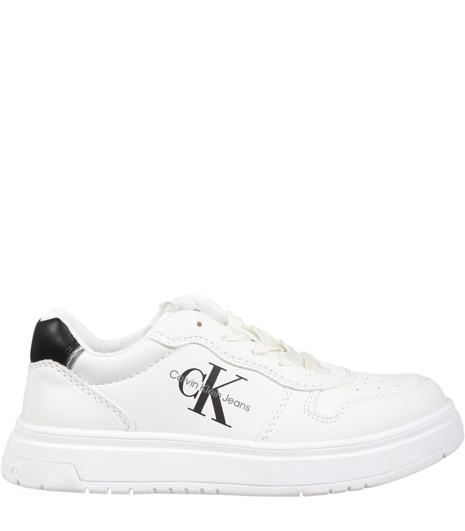 Calvin Klein Kids White sneakers for kids with logo - CoccoleBimbi