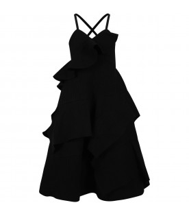 Elegant black dress for girl