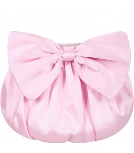 Pink skirt for girl with bow