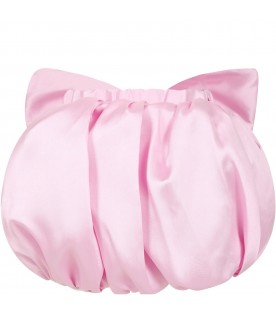 Pink skirt for girl with bow