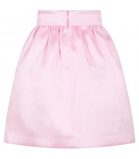 Elegant pink skirt for girl