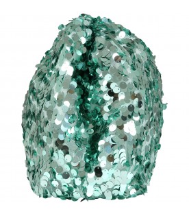 Green bag for girl with sequins