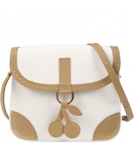 White bag for girl with iconic cherry