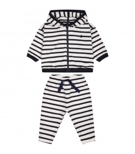Multicolor suit for baby boy with logo
