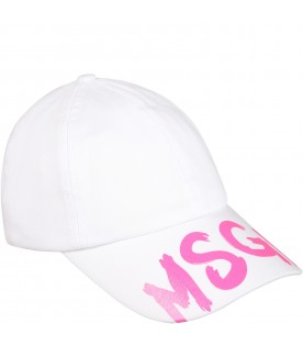 White hat for girl with logo
