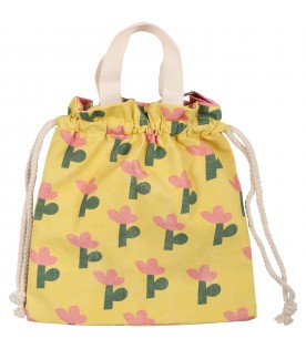 Yellow bag for girl with logo