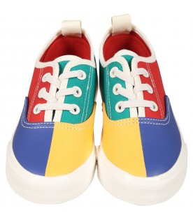 Multicolor sneakers for kids with logo