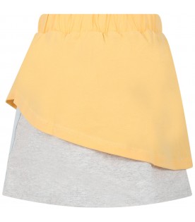 Multicolor skirt for girl with embrodery
