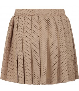 Beige skirt for girl with print